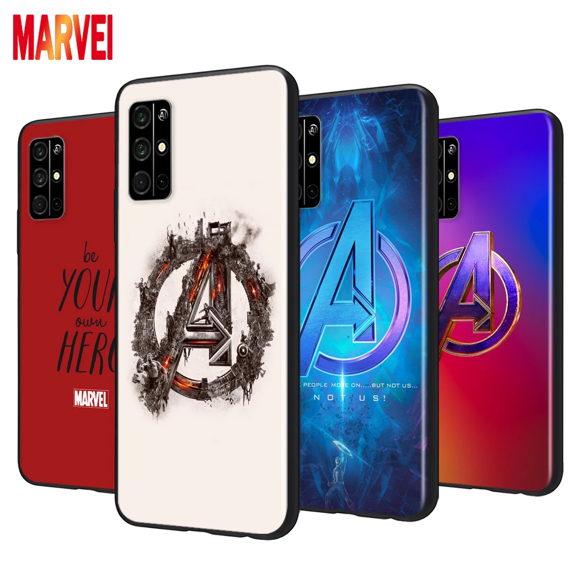 

Marvel Avengers Logo Cool Soft TPU Cover For Huawei Honor 8S 8C 8X 8A 8 7S 7A 7C 7 Pro Prime RU MAX 2020 2019 Black Phone Case