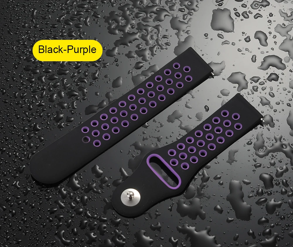 UEBN 20 мм силиконовый сменный дышащий ремешок для часов xiaomi Huami ремень Amazfit GTS/GTR 42 мм/Bip спортивные наручные часы