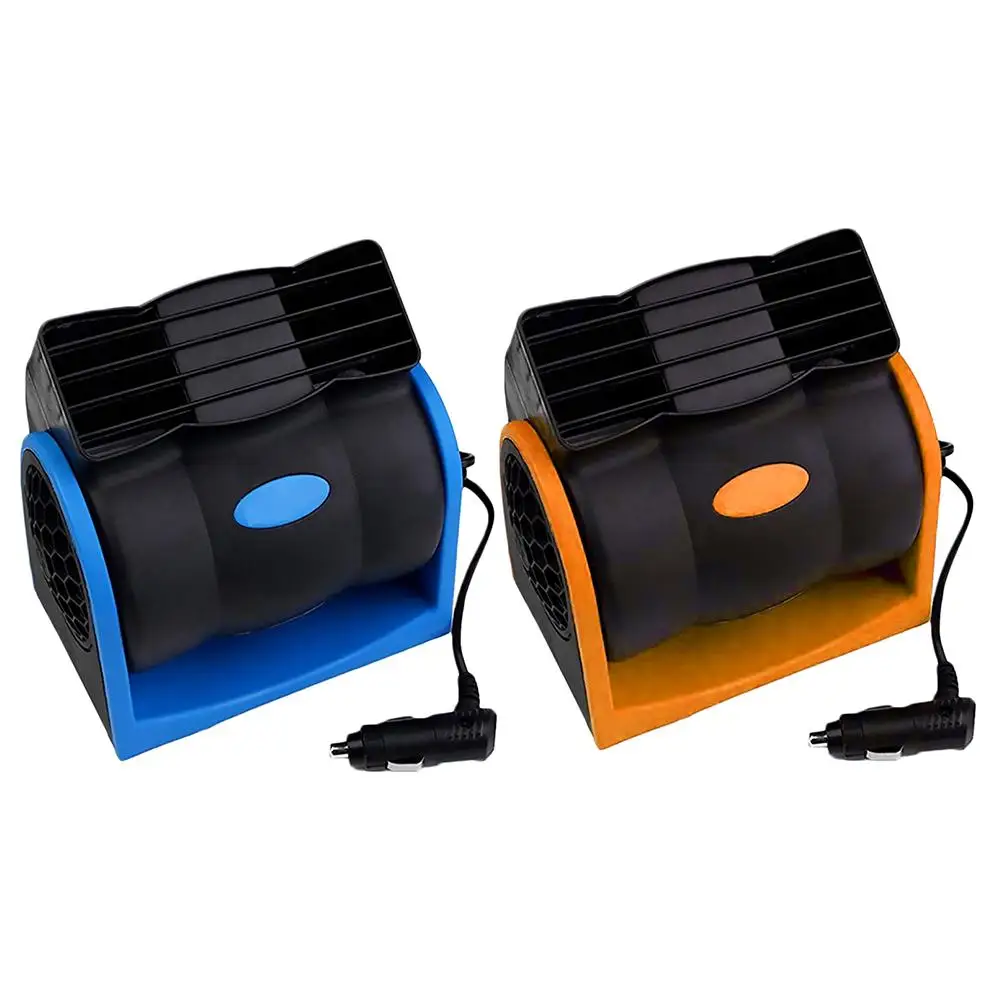 12/24V Автомобильный грузовой воздушный безлопастный вентилятор с регулируемой скоростью, безшумной системой охлаждения и высокой скоростью потока воздуха, безопасный для внедорожника.