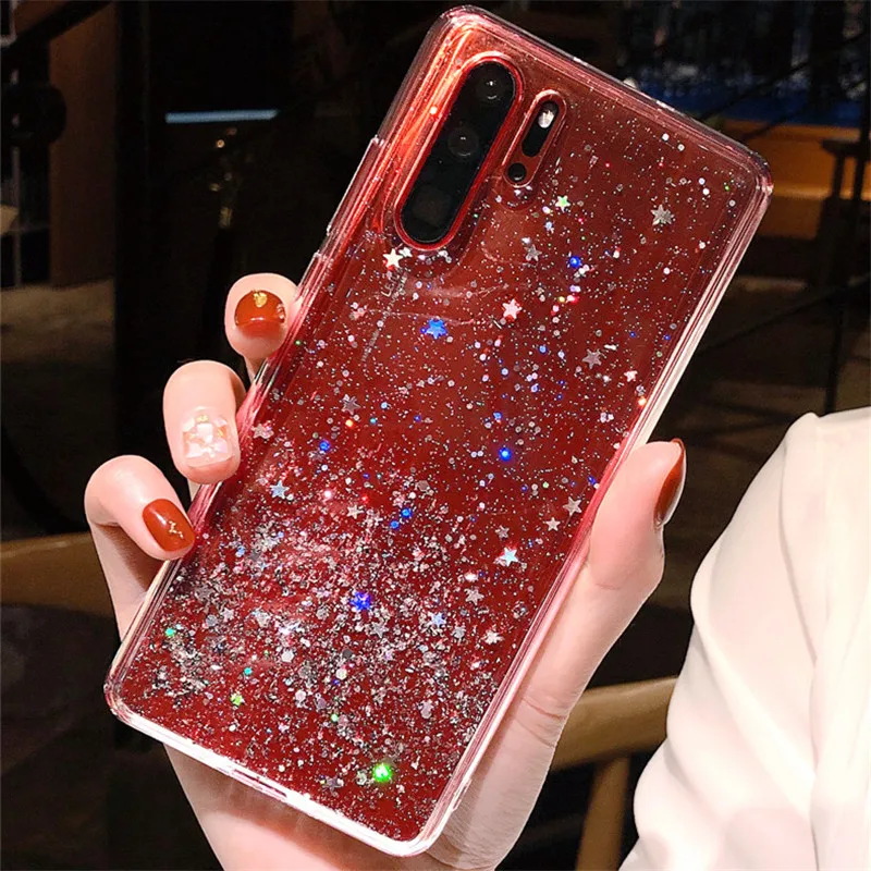 Чехол для huawei P20 Lite 2019 блестящий чехол со звездами Huawei Y9 Y7 Y6 p smart P30 Pro P10 P9 P8 мягкий
