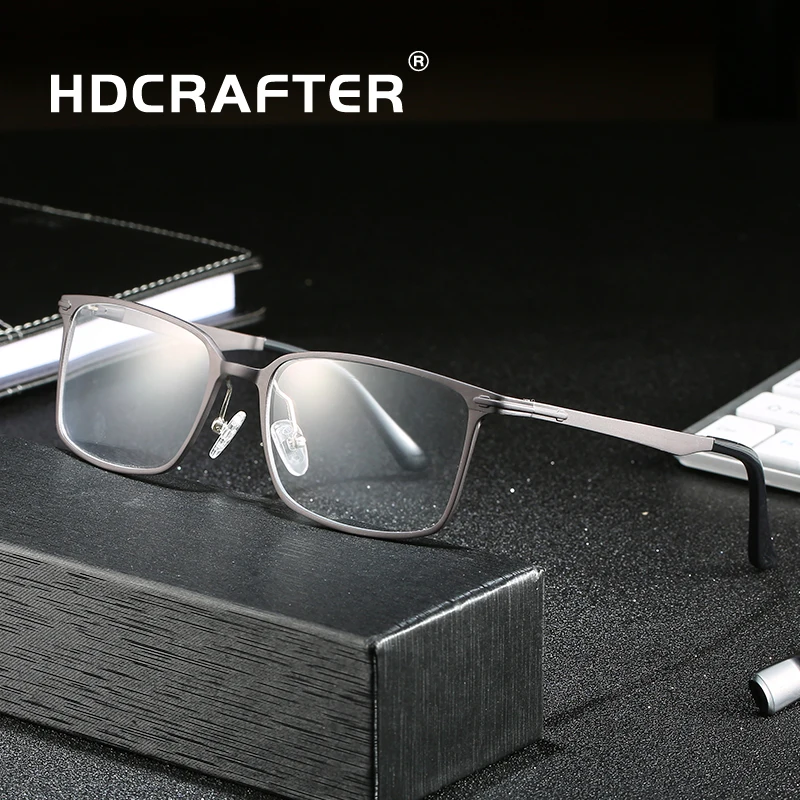 Мужская оправа для очков HDCRAFTER металлическая Ультралегкая квадратная по рецепту