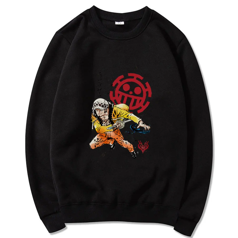 

Creative One Piece Trafalgaro Anime Print Clothes Mens Cartoon Clothing Harajuku Ullzang Sweatshirt Fashion Japanese Sportswear