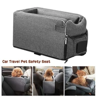 car pet safety seat auto seat center console dog cat nest pad portable removable washable pet bed for small pet car travel