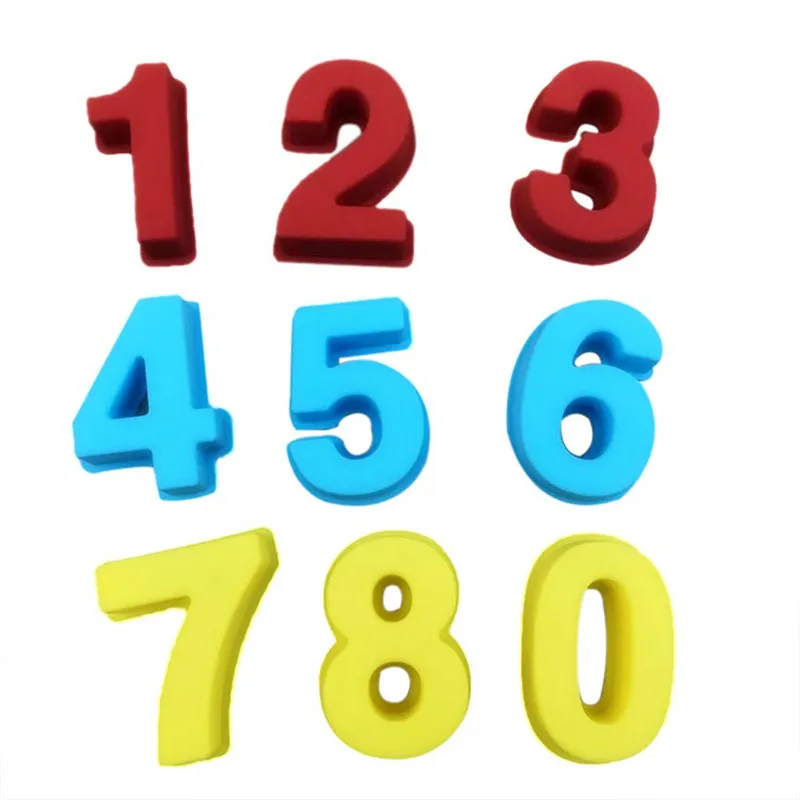 Силиконовая 3D форма в форме цифр 0-9 кухонная посуда столовая балка антипригарная