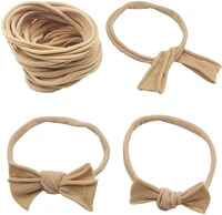 100Pcs 20 Mix Colored Premium Quality Nylon Nude Headbands - Soft and Stretchy for Newborns Baby and Toddlers Perfect for DIY