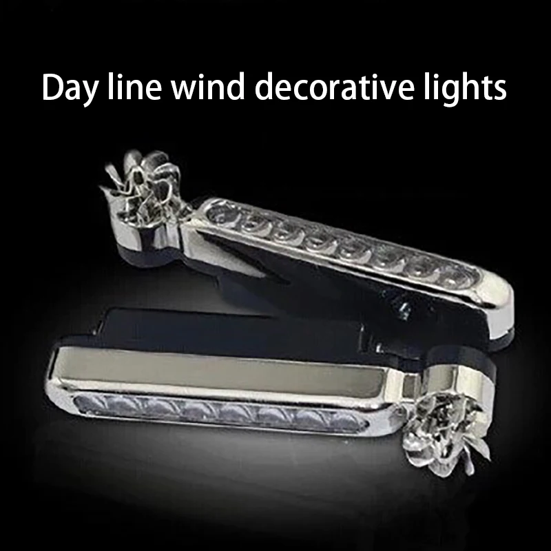 

8 LED Wind Powered Car Light External DRL Running Lights Headlight Fog Light Lamp Auto Daylight Wind Energy Without Wiring