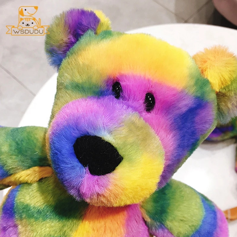 Радужный кролик медведь свинка красочные милые животные плюшевые мягкие игрушки