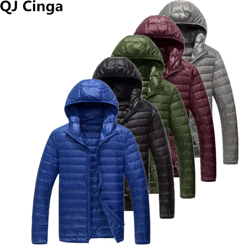 Royal Blau Mit Kapuze Parkas männer Zipper Control Winter Jacke Mode Heißer Verkauf Jaqueta Plus Größe S-5XL Leichte Warme Mäntel