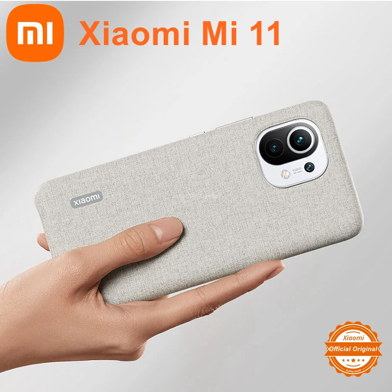 

100% Оригинальный чехол для Xiaomi Mi 11, чехол из искусственной кожи для Mi 11, противоударные простые чехлы для смартфонов, серый для умного дома