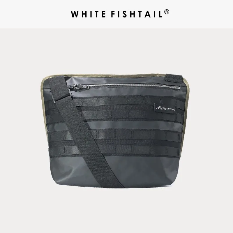 WHITE FISHTAL Large Capacity Waist Bag Waterproof Fabric Big Fanny Pack Unisex Belt Bag Hip Hop Commuter Function Bags Fashion