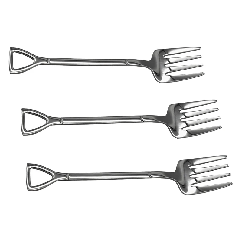

8PCS Shovel Shaped Spoon and Fork Coffee Sugar Mini Ice Cream Spoons Fruit Forks for Home Party Bistro Cocktail Tasting