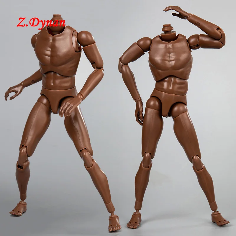 In Lager 1/6 Skala Männlichen Schwarz Haut Körper Figure Schmale Schulter Nude Körper B003 für 12 