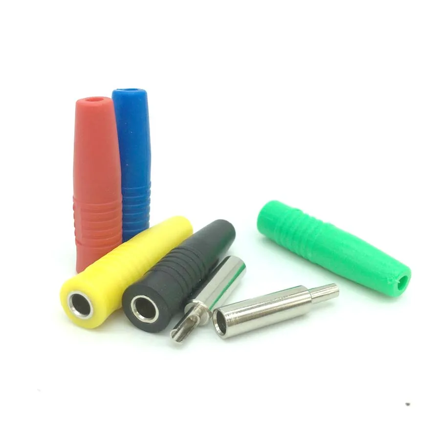 

100Pcs Copper 4mm Insulated Banana Female Jack Plug Wire Cable Solder Connector