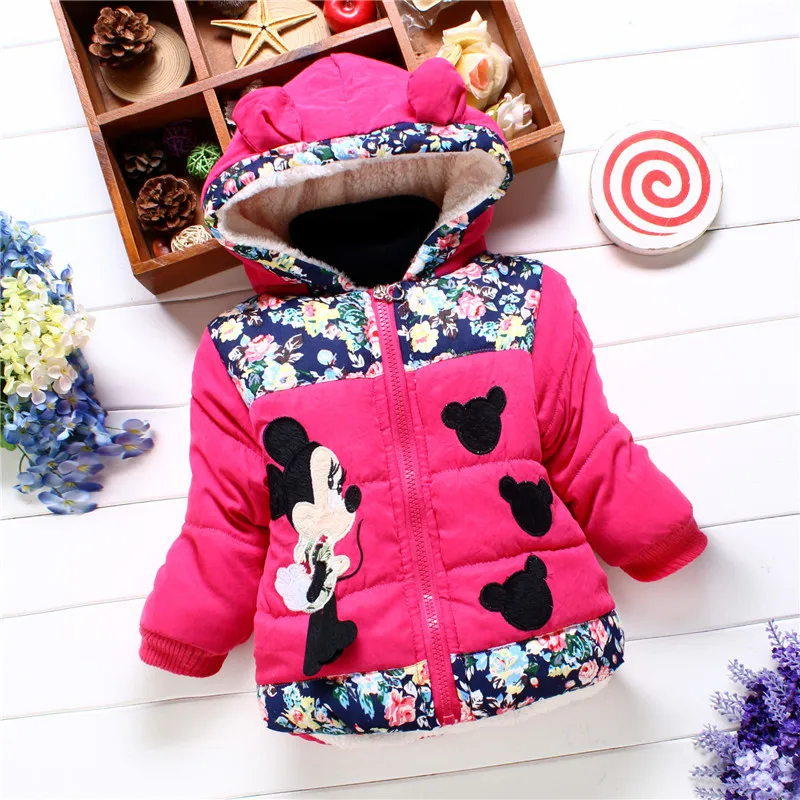 new winter baby girl clothes Mitch coat with hat and jacket winte minnie mouse girls | Детская одежда и обувь