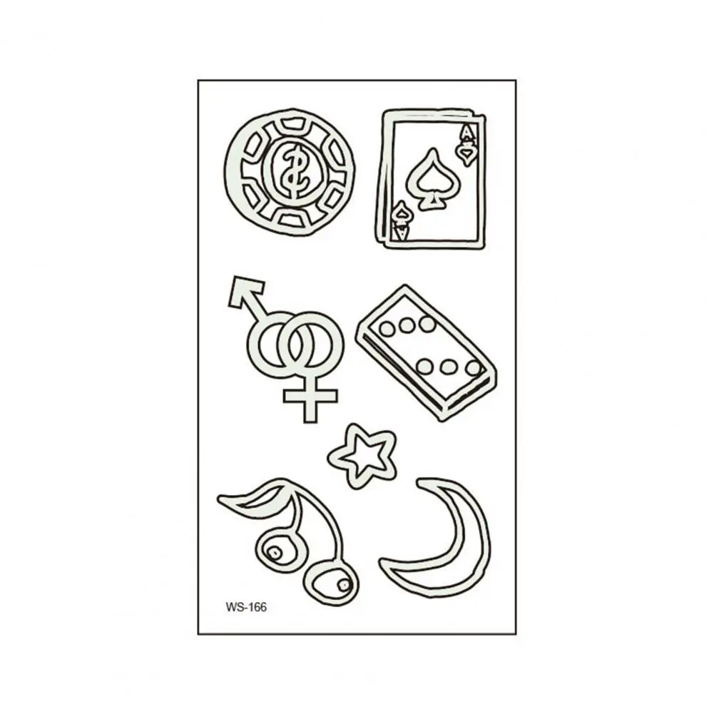 

50% Hot Sale Waterproof Music Symbols Luminous Fake Tattoo Fashion Jewelry for Music Festival