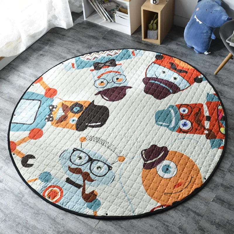 150 см детские мягкие ковры детские игровые коврики мультфильм Животные лиса ползающий ребенок одеяло ковер сумка для хранения игрушек Детская комната Декор - Цвет: 04 Alien