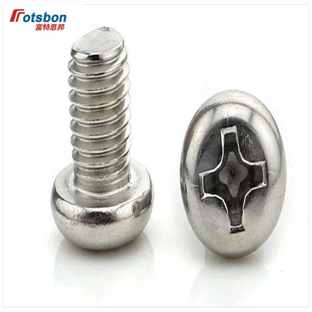 M4 Cross Recessed Raised Counter Pan Head Screw Flat Tail Screws Phillip Plaine Inox Puntas Rvs Vis Inoxydable DIN7985 ISO7045 |