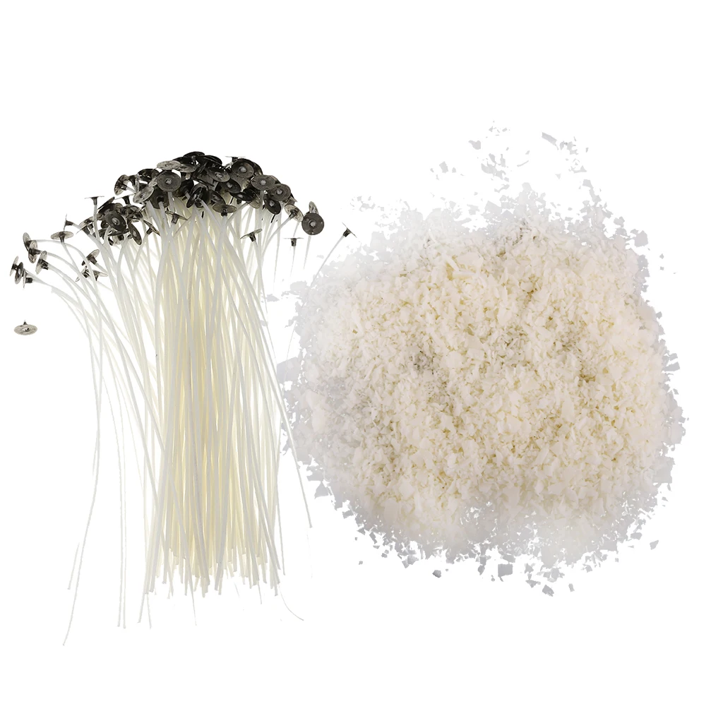 50 шт. вощеные фитили 15 см хлопковая фитиль с экологическим средством и 500 г чистые