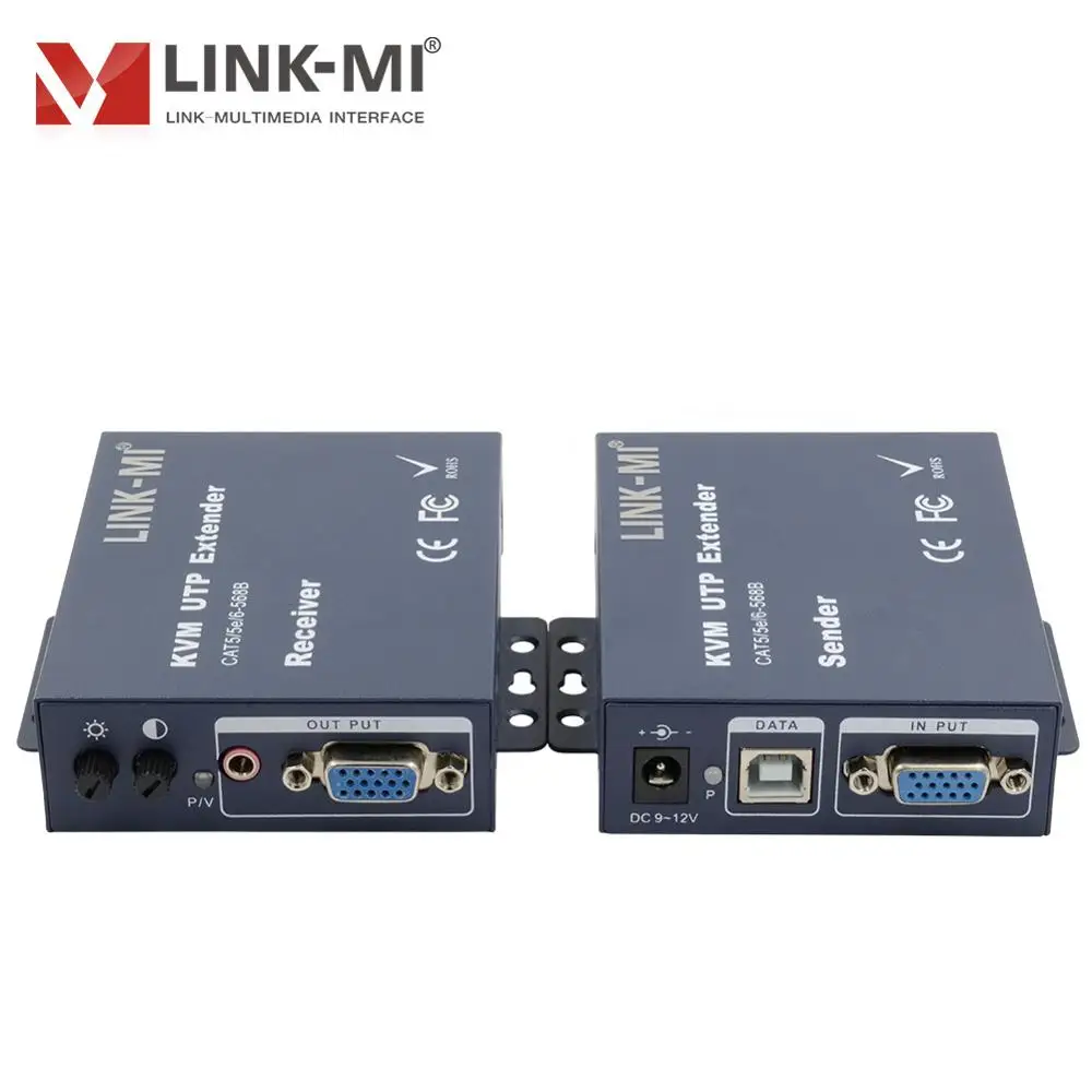 LINK-MI K102TRU 200m VGA+USB Extender Over Single UTP RJ45 Cat5e/6 Cable Support remote USB keyboard mouse KVM | Электроника