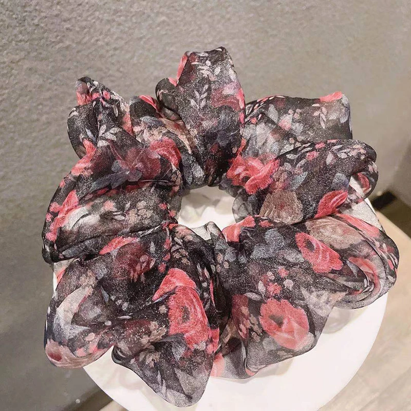 

New Big Small color Organza Hair Rope Shining Hair Scrunchies Hair Ring Ties Rubber band Rubber Band Ponytail Hair Accessories