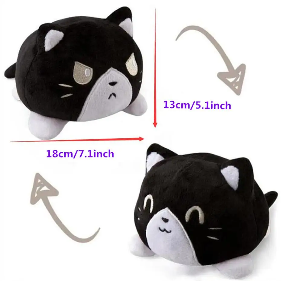 

25 Styles Reversibleine Cat Gato Kids Plushie Plush Animals Unicorn Double-Sided Flip Doll Cute Toys Peluches for Pulpos