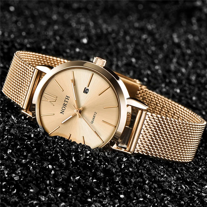 Женские часы NORTH роскошные брендовые кварцевые женские модные водонепроницаемые