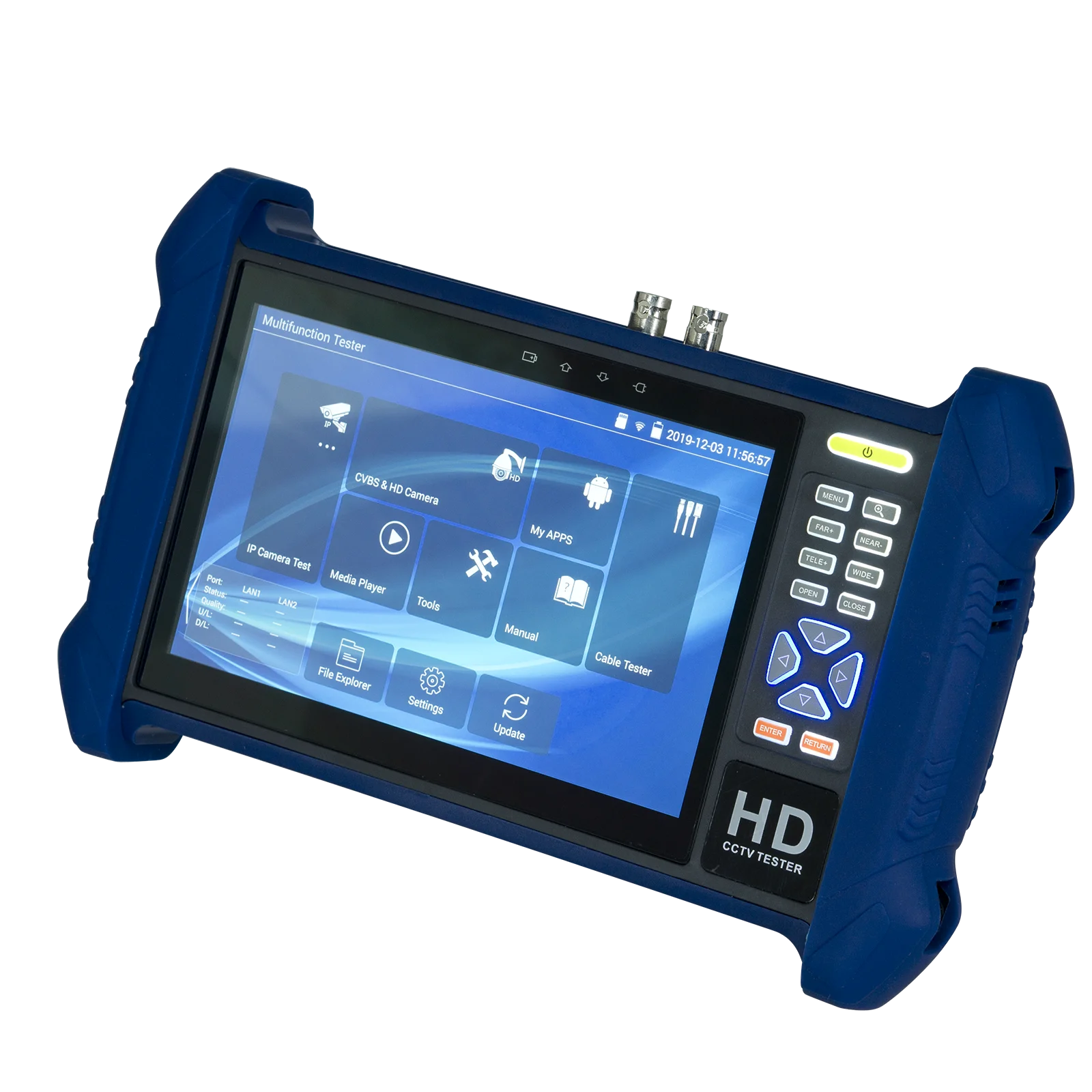 Тестер системы видеонаблюдения TVI CVI AHD SDI CVBS IP CCTV тестер 7 дюймов HD H.265 4K 8 Мп камера