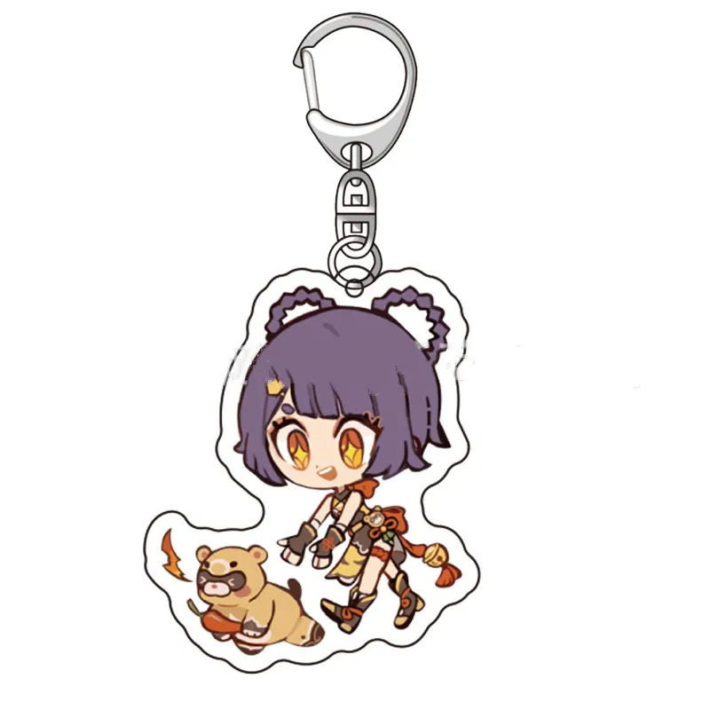

Anime Mobile Game And Game Peripherals Original God Acrylic Key Ring Keli Condensing Diluk Keychain Car Charm Keychains