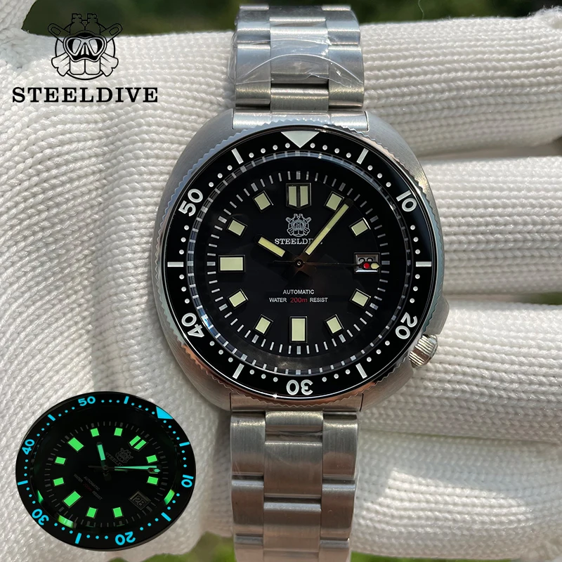 

Steeldive SD1970T 2021 New Men's Mechanical Watch Luxury PT5000 Automatic Watch For Men 20ATM Luminous Diving Watch relógio