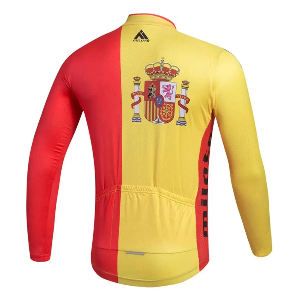 Майо Ciclismo Велоспорт Джерси с длинным рукавом мужская велосипедная одежда