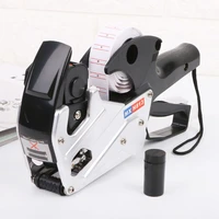 new mx h813 a line 8 digit price label paper labeling machine for retail store pricing label display tool ink roller