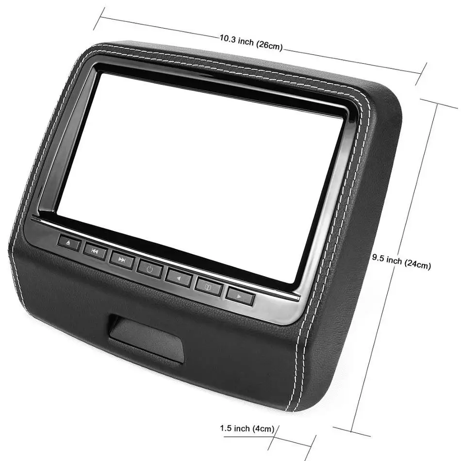 Preise 2x9 Zoll 1080P Alle Format Auto Monitor Touch Screen Auto Kopfstütze DVD-Video-Player Gebaut-in Lautsprecher MKV DVD MP4 USB SD 8 Bit Spiel