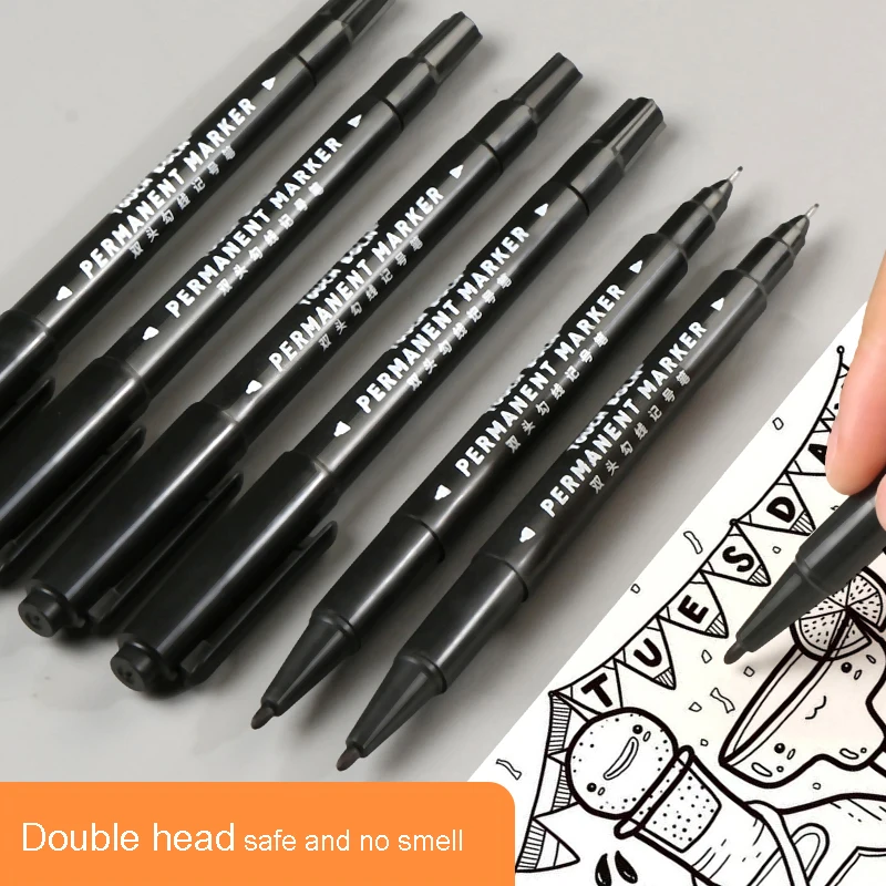 

Marker black 30/50/100 thick head waterproof not faded oily big strokes focus on markers brush pen art supplies