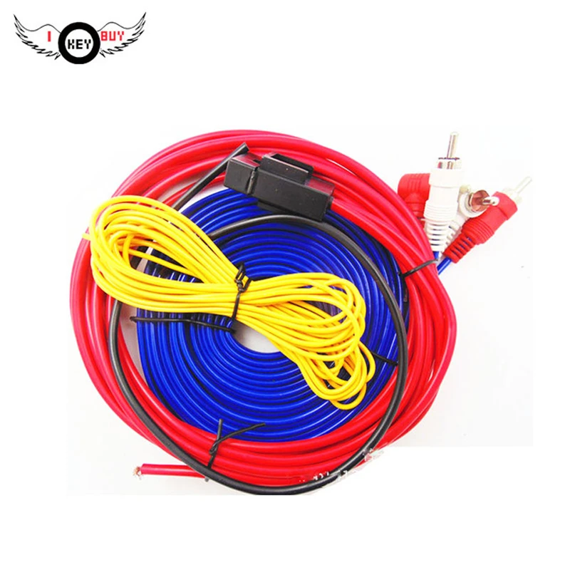 2021 New 4 sets/ Lot Car Power Amplifier Subwoofer Speaker  Wire  8 Awg Gauge ​Booster Kit Line Audio Copper Cable Wholesale