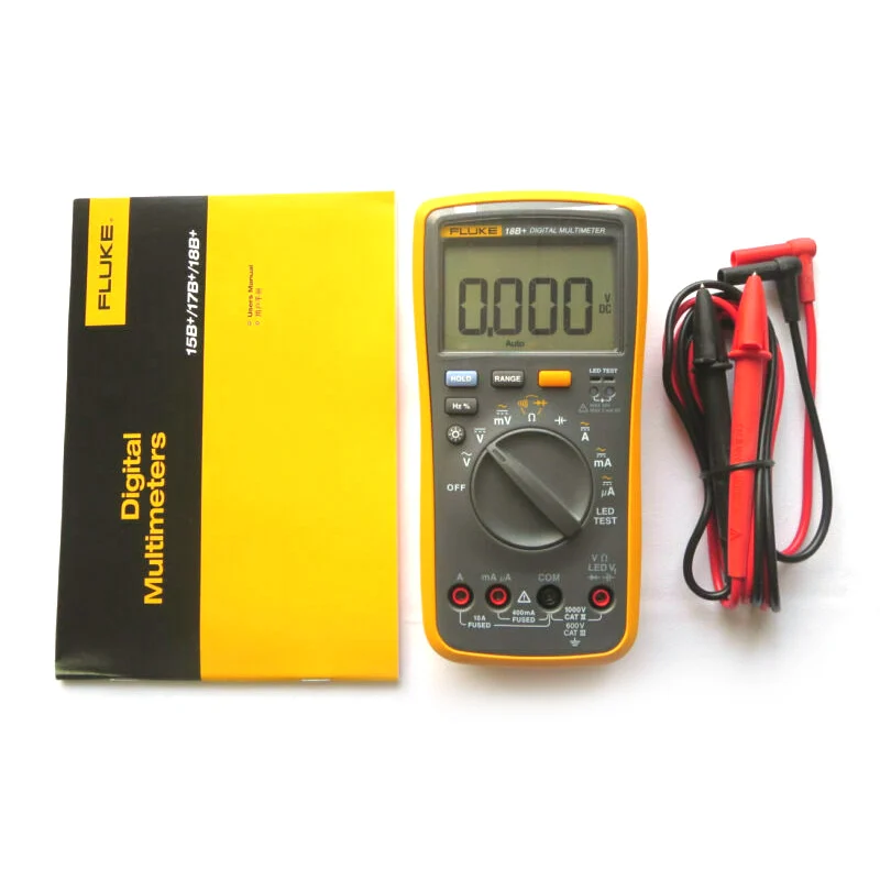 Fluke 18B+ Высокоточный цифровой мультиметр 4000 переменного/постоянного тока и напряжение измеритель частоты+ Портативный мягкий чехол