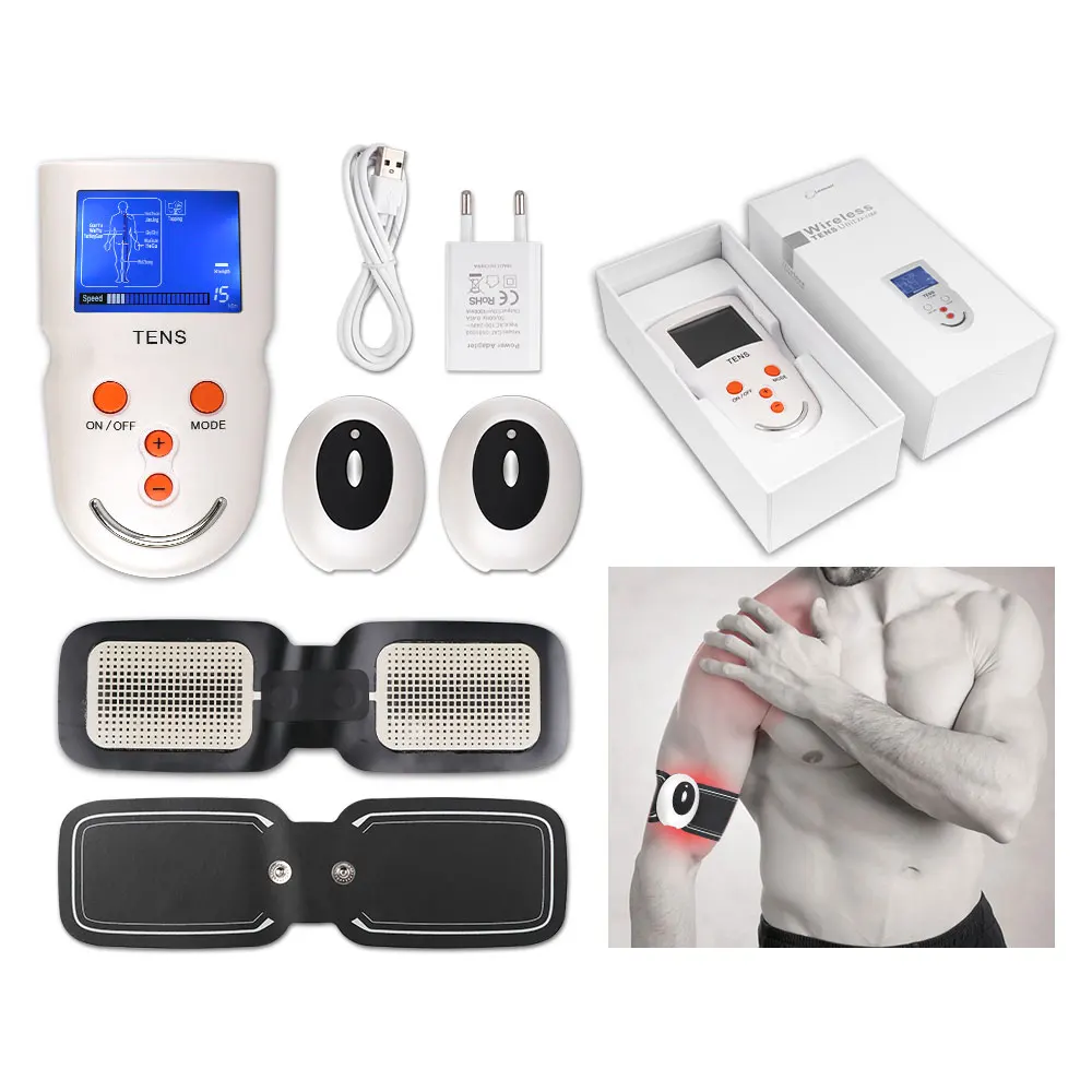 

Электрический Импульсный Массажер Tens для шеи, спины и тела, инструмент для стимуляции мышц из АБС, электростимулятор, массажер для снятия бо...