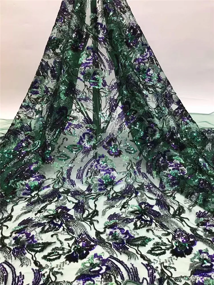 

5 yards African Flocking Handcut Organza Lace mix French Net fabric with Glitters Sequins inspired Wear for Occasions Celebrants