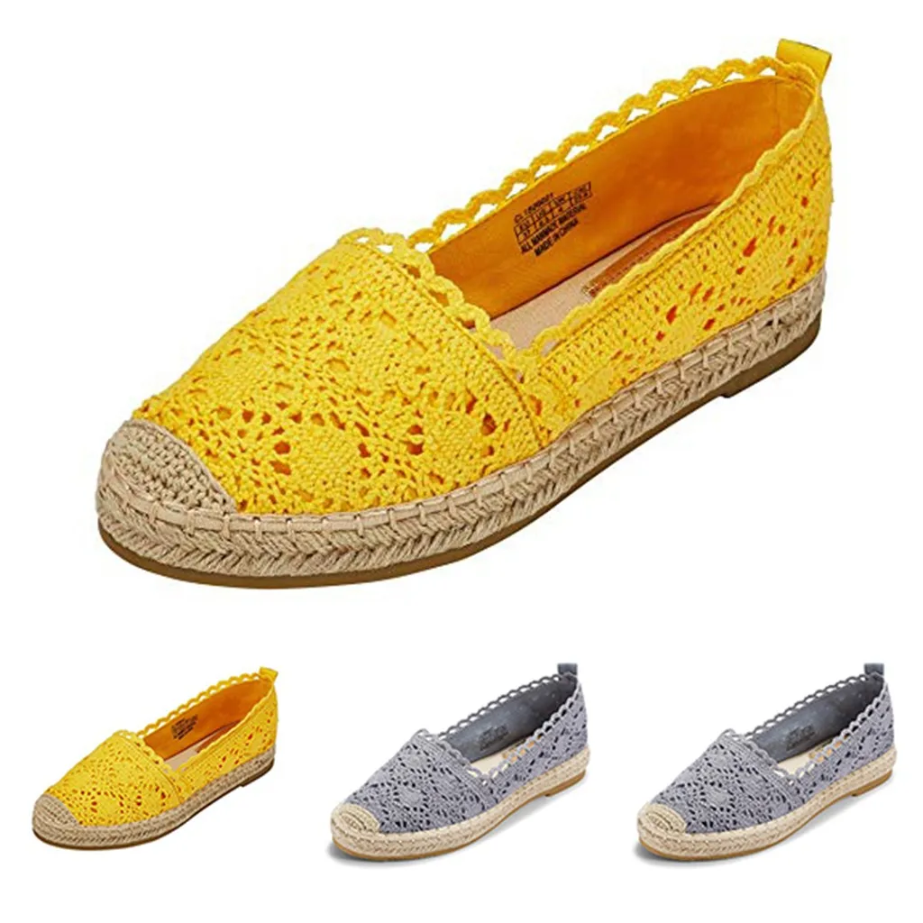 

Womens Casual Shoes Platform Openwork Lace Weave Nostalgic Comfortable Flat Bottom Round Low-heeled Womens Casual Shoes