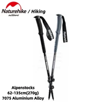 naturehike trekking pole 7075 aluminum alloy outer lock 3 section telescopic folding pole hiking climbing outdoor walking stick