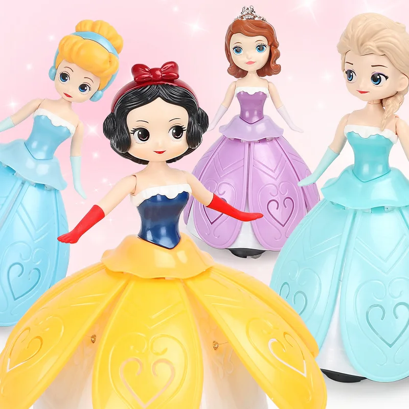 Disney Классические игрушки танцы вращающийся светильник музыкальные аниме