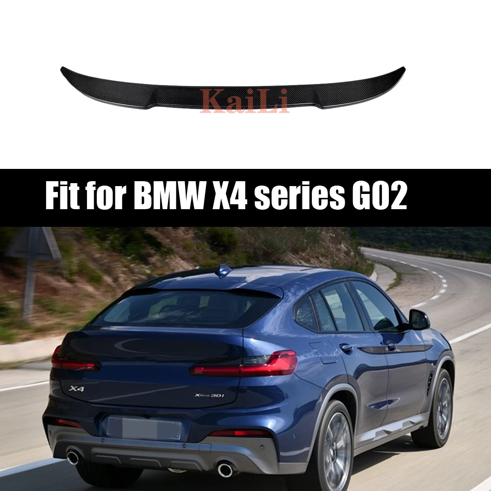 УГЛЕРОДНЫЙ спойлер для BMW X4 серии G02 2018 + CS блестящее черное заднее крыло