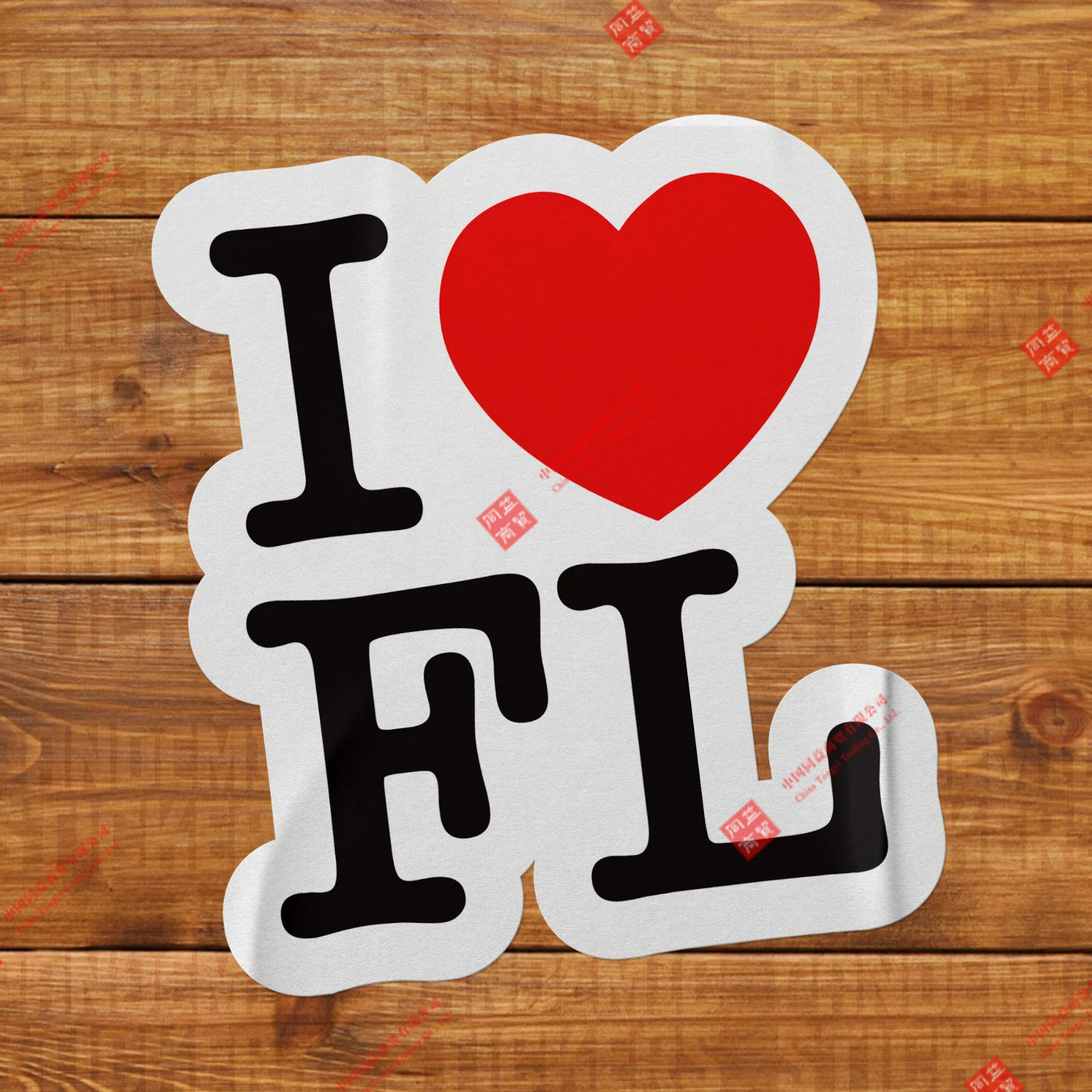 Интересная наклейка I Love Florida Виниловая для ноутбука бутылки багажа Майами