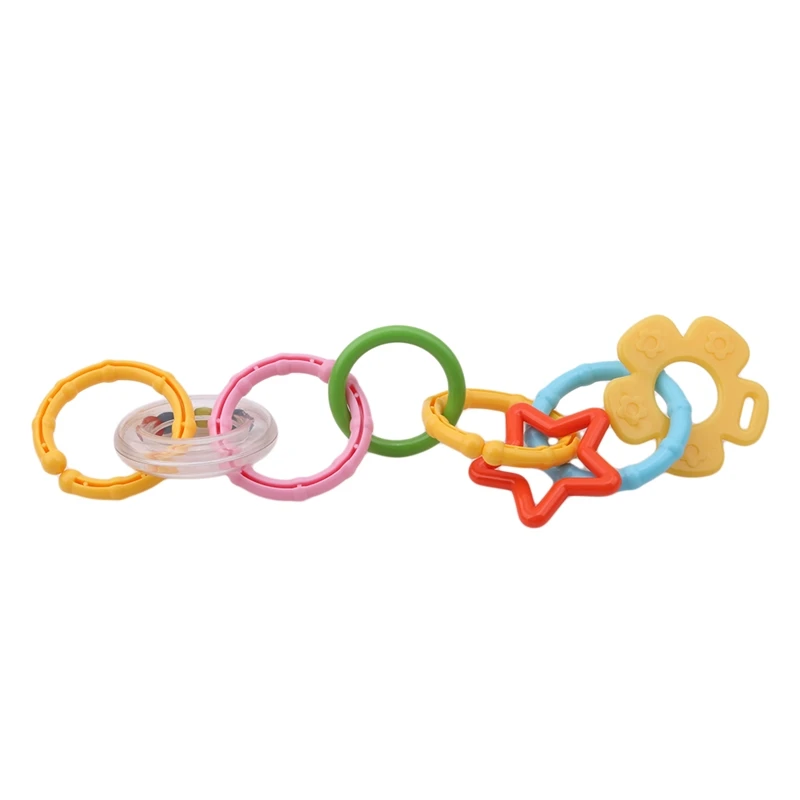 

Children'S Educational Early Childhood Rattle Toy Rainbow Ring Teether Ring Intelligence Assembling Ring Imagination Toy