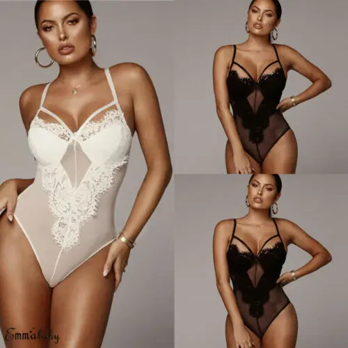 

Women's Sexy Nightwear Sleepwear Babydoll Lace Fishnet Underwear