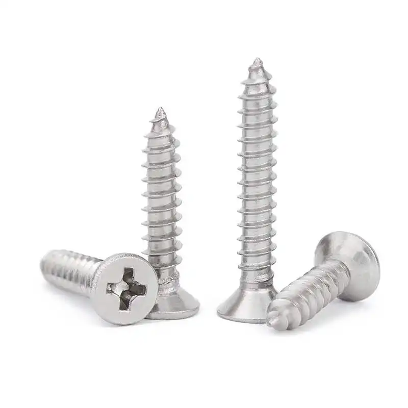 

Satinless steel 304 self - tapping Cross head screw dry wall nail with hard flat head M4 wood screw fiber nail 50PCS