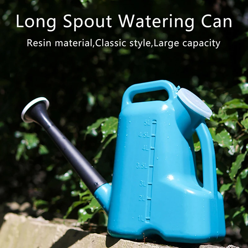 

3/5L Large Capacity Garden Watering Can With Long Mouth Plastic Plant Watering