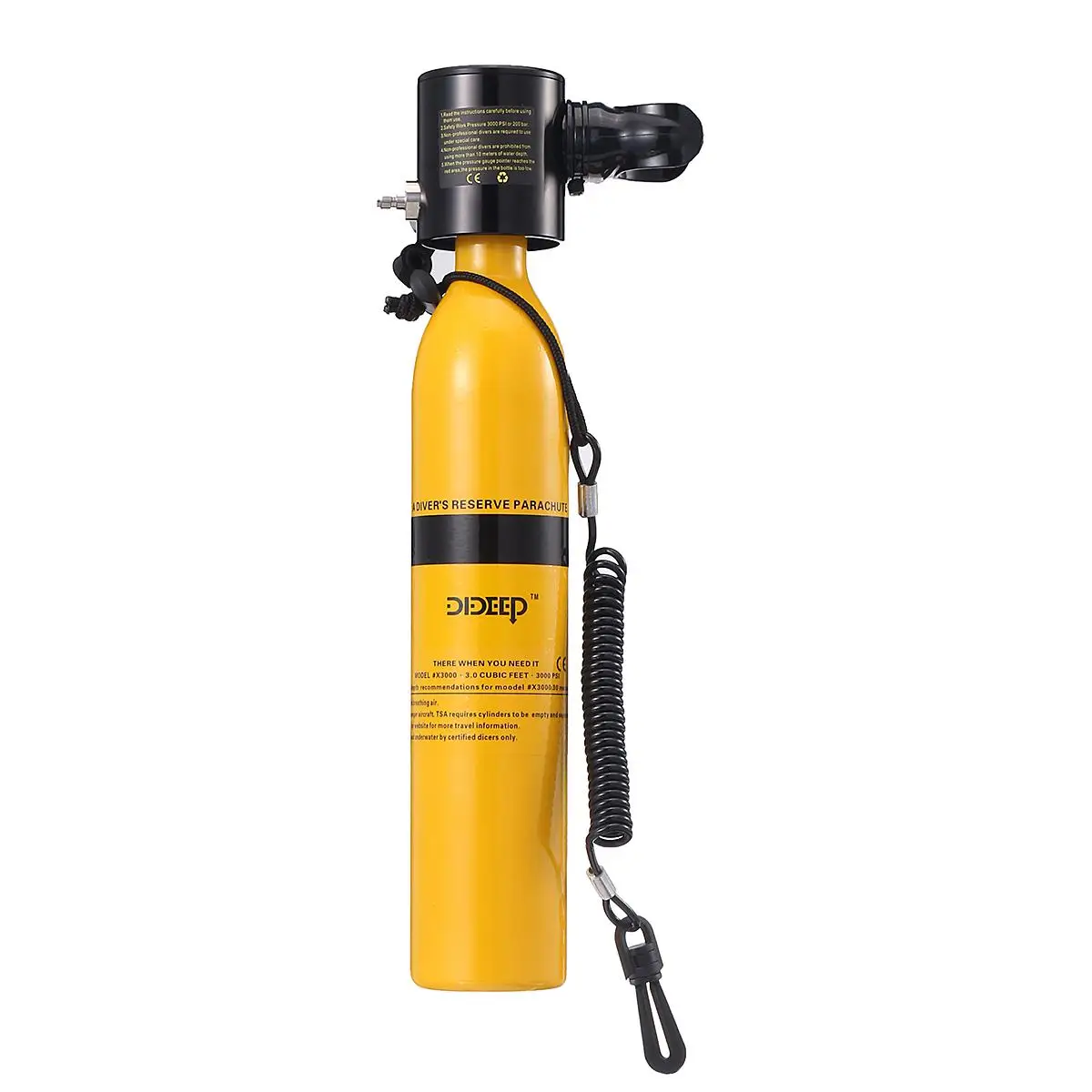 DIDEEP Diving System Mini Scuba Air Tank Scuba Oxygen Cylinder Reserve Air Tank Pump Aluminum Box Snorkeling Diving Equipment