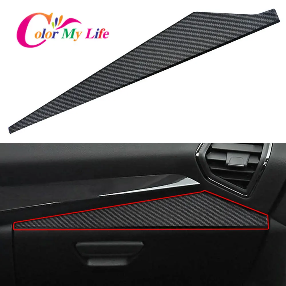 

Color My Life Interior Car Storage Glove Box Decoration Cover Trim Sticker for Ford Kuga Escape 2013 - 2017 LHD Accessories