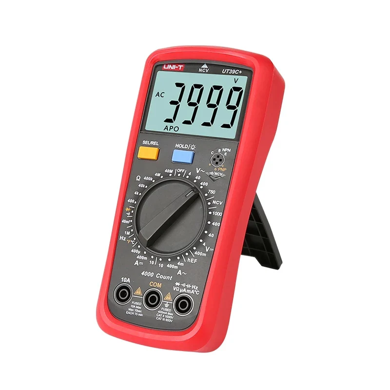 Ручной цифровой мультиметр UNI T UT39E + AC/DC 20A 1000V Автоматический диапазон истинное