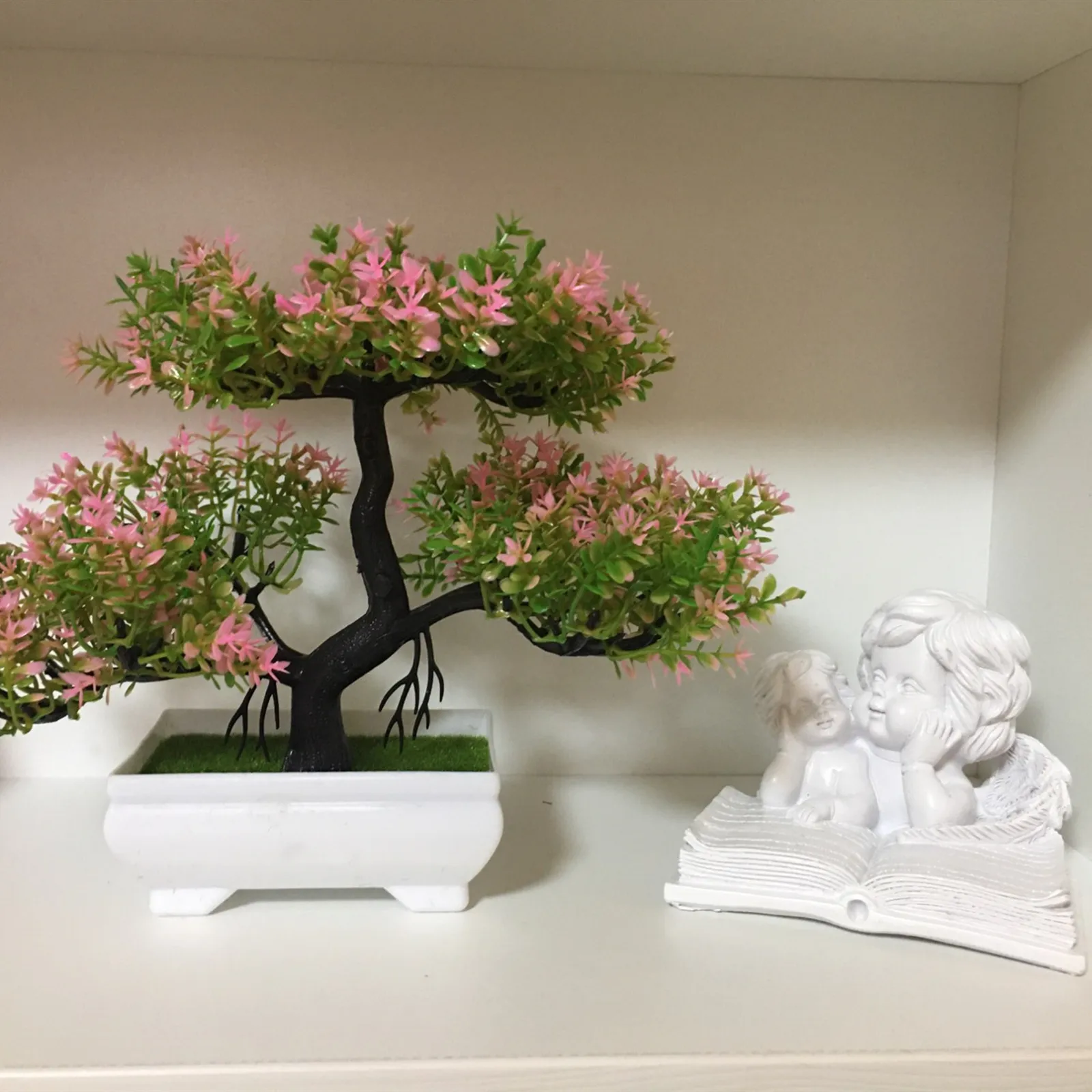 Приветственное искусственное зеленое растение в горшке украшение для дома и